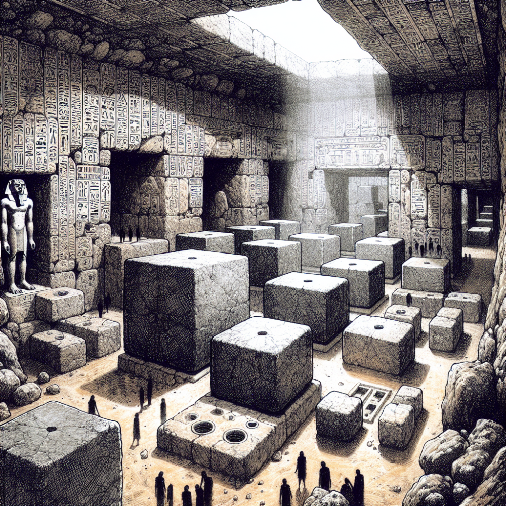 hundred tonne granite boxes serapium saqqara egypt